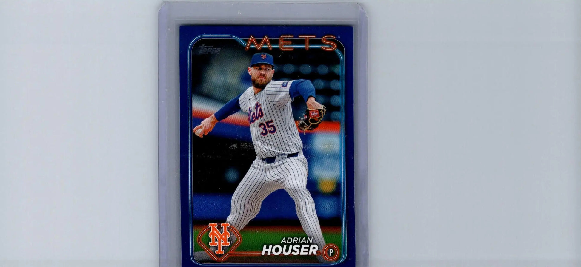 2024 Topps Update US145 Adrian Houser Royal Blue baseball card featuring Adrian Houser