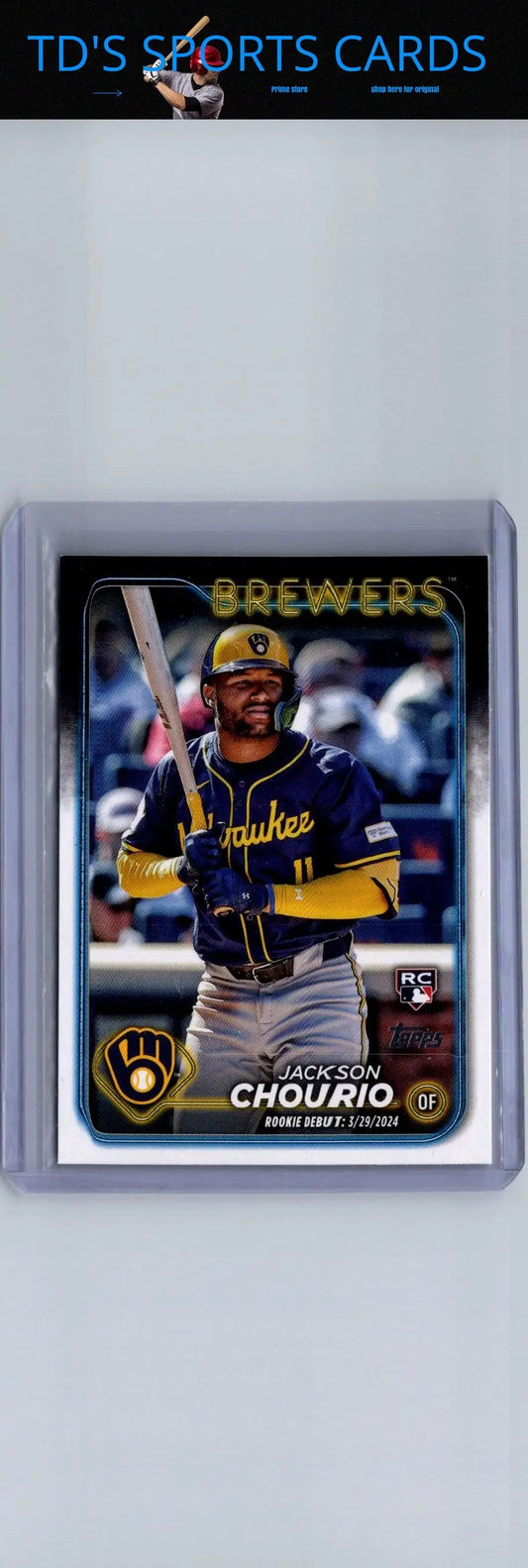 2024 Topps Update US155 Jackson Chourio baseball card front image