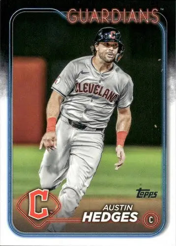 Original gloss 2024 Topps Update US174 Austin Hedges Guardians baseball card