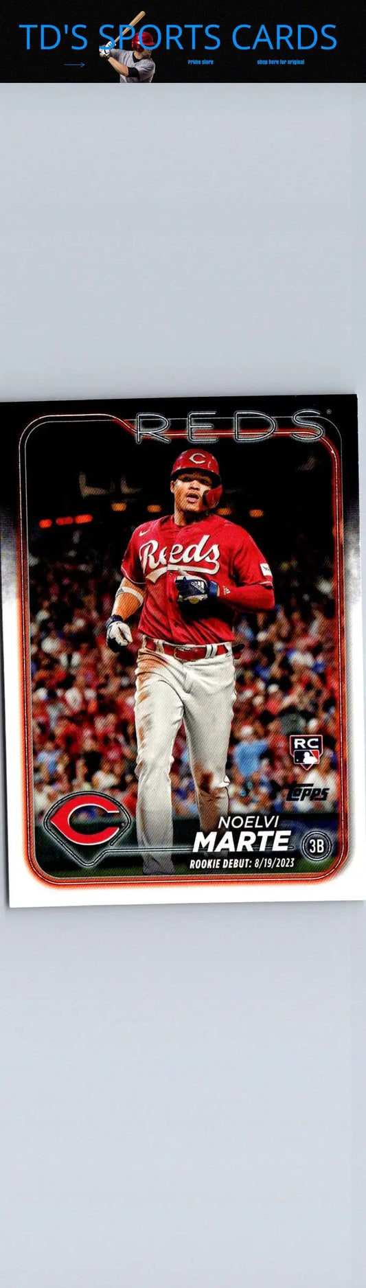 Baseball card featuring Noelvi Marte from 2024 Topps Update US187 Noelvi Marte
