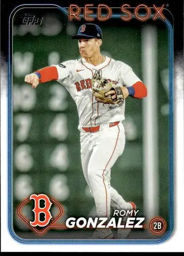 Original gloss 2024 Topps Update US21 Romy Gonzalez baseball card with Red Sox ID 74701