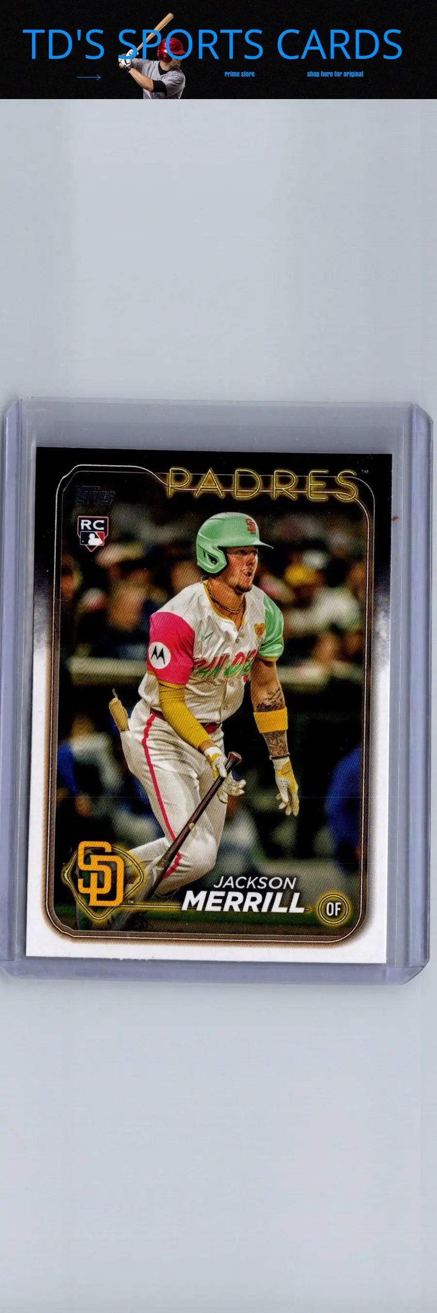 Jackson Merrill baseball card from 2024 Topps Update US210 featuring Jackson Merrill