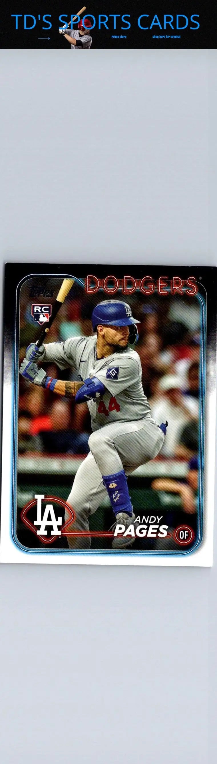 2024 Topps Update US221 Andy Pages baseball card for collection and trading