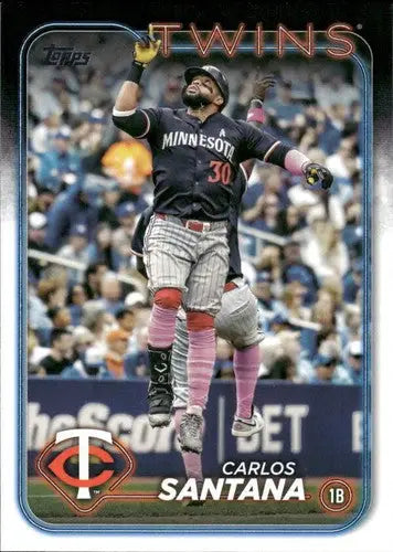 2024 Topps Update US224 Carlos Santana Twins baseball card NM-MT ID 74733