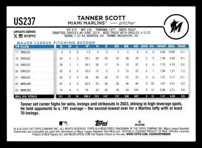 2024 Topps Update #US237 Tanner Scott - Baseball Card Single