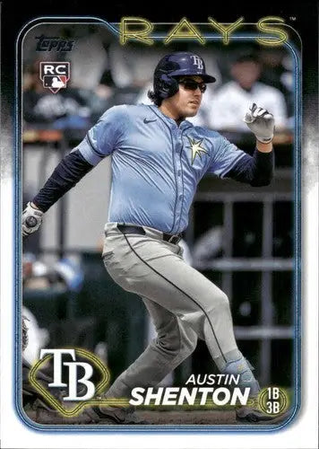 2024 Topps Update US275 Austin Shenton baseball card with original gloss Rookie Rays