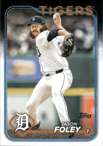 Original gloss 2024 Topps Update US290 Jason Foley Tigers baseball card