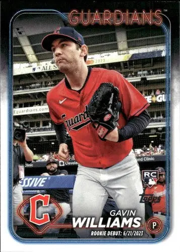 Gavin Williams baseball card from 2024 Topps Update with original gloss NM-MT