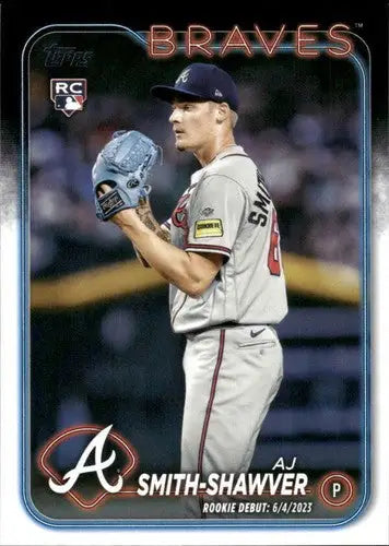 2024 Topps Update Braves baseball card featuring AJ Smith-Shawver with original gloss