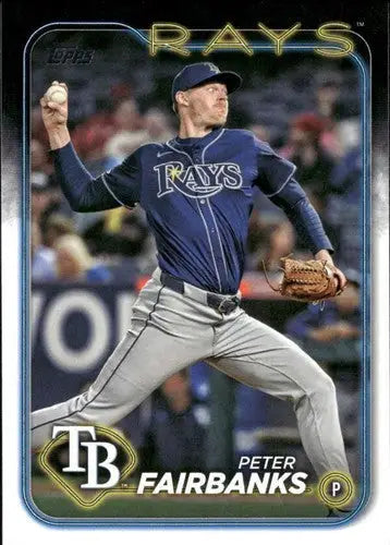 2024 Topps Update US321 Peter Fairbanks baseball card with original gloss Rays ID 74747