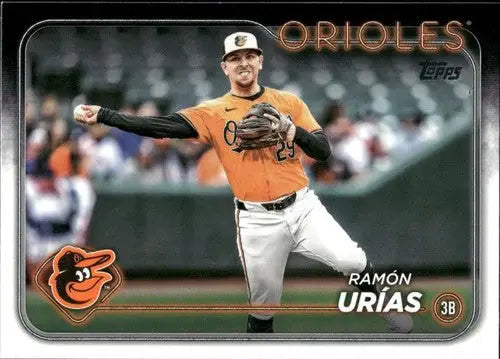 Original gloss 2024 Topps Update US328 Ramon Urias baseball card Orioles ID 76383
