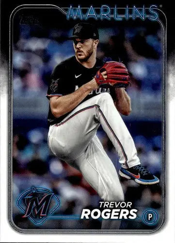 Original gloss US54 Trevor Rogers baseball card from 2024 Topps Update set