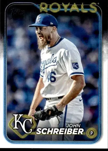 Original gloss US60 John Schreiber baseball card from 2024 Topps Update series
