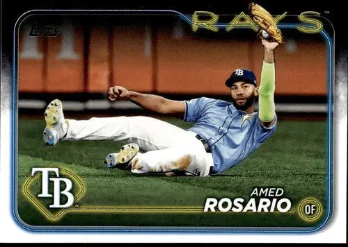 Original gloss 2024 Topps Update US62 Amed Rosario baseball card NM-MT Rays ID 74706