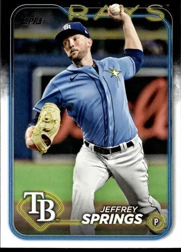 2024 Topps Update US74 Jeffrey Springs baseball card with original gloss Rays NM-MT
