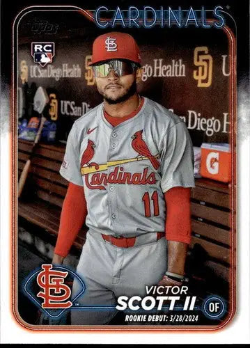 2024 Topps Update US77 Victor Scott II baseball card with original gloss NM-MT