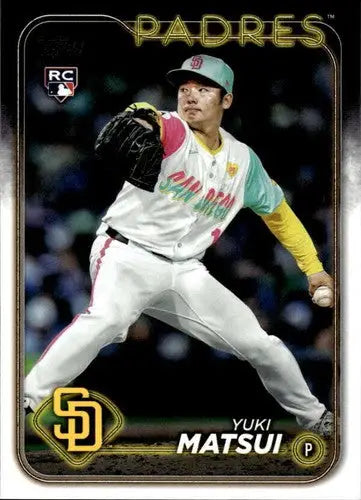 2024 Topps Update US8 Yuki Matsui rookie baseball card with original gloss