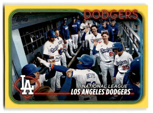 2024 Topps Yellow #183 Los Angeles Dodgers NM-MT Dodgers Team Card ID:68192 - Baseball Card Single