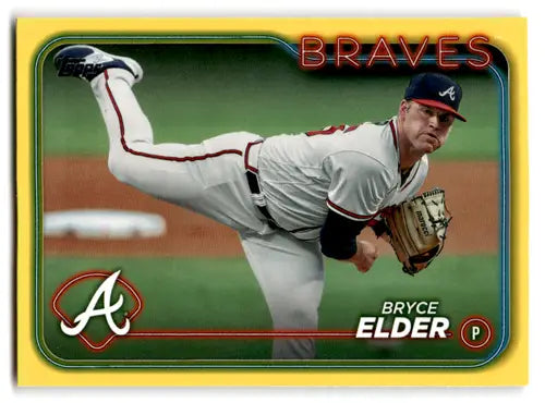 Bryce Elder baseball card from 2024 Topps Yellow series with original gloss