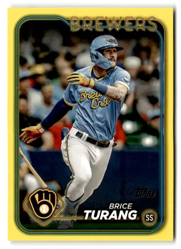 2024 Topps Yellow #570 Brice Turang NM-MT Brewers ID:76472 - Baseball Card Single