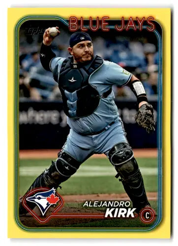Original gloss 2024 Topps Yellow Alejandro Kirk Blue Jays baseball card image