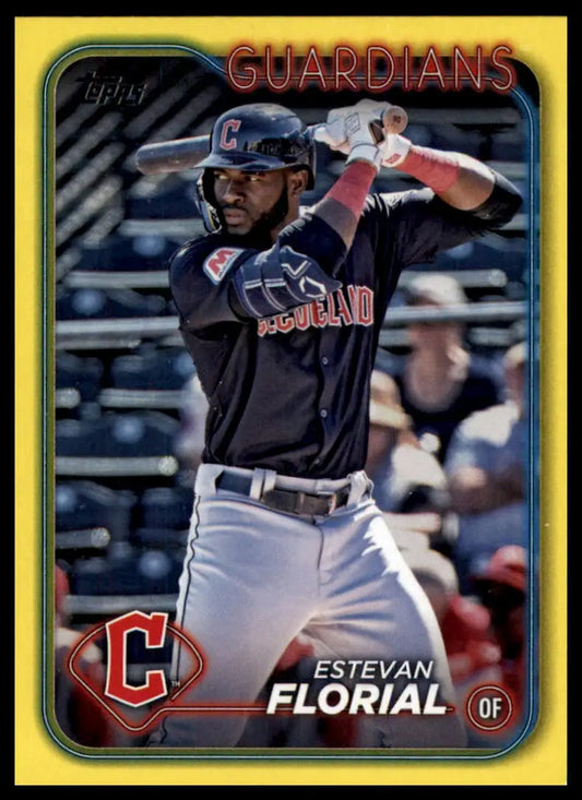 2024 Topps - Yellow Estevan Florial 531 Cleveland Guardians Baseball NM - Baseball Card Single