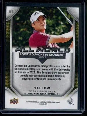 2024 UD Goodwin Champions All World Adrien Dumont de Chassart #AW-5 Yellow - Other