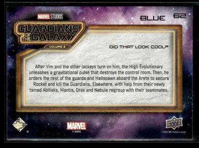2024 UD Marvel Guardians of the Galaxy Vol 3 Did that Look Cool? #62 Orange - Marvel Card Single
