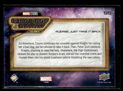 2024 UD Marvel Guardians of the Galaxy Vol 3 Please Just Take It Back #55 - Marvel Card Single