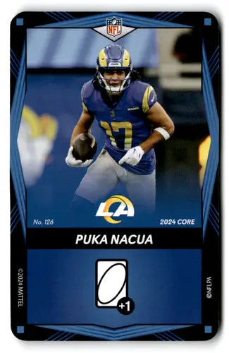 2024 UNO Elite Core Edition Blue #126 Puka Nacua NM Near Mint Rams ID:82717 - Football Card Single