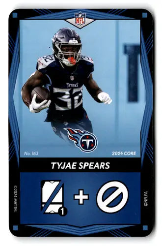 2024 UNO Elite Core Edition Blue #163 Tyjae Spears NM Near Mint Titans ID:82723 - Football Card Single