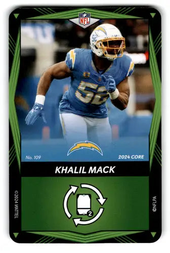 2024 UNO Elite Core Edition Green #109 Khalil Mack NM Near Mint LA Char ID:82816 - Football Card Single