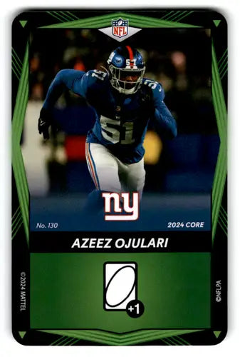 2024 UNO Elite Core Edition Green #130 Azeez Ojulari NM Near Mint NY Gi ID:82818 - Football Card Single