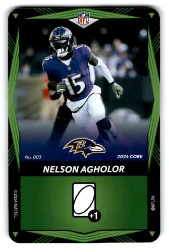 2024 UNO Elite Core Edition Green #3 Nelson Agholor NM Near Mint Ravens ID:82803 - Football Card Single