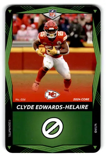 2024 UNO Elite Core Edition Green #56 Clyde Edwards-Helaire NM Near Min ID:82810 - Football Card Single