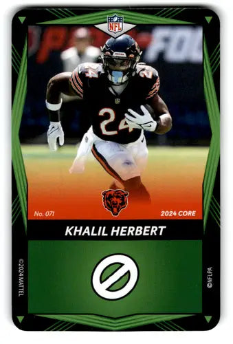2024 UNO Elite Core Edition Green #71 Khalil Herbert NM Near Mint Bears ID:82811 - Football Card Single