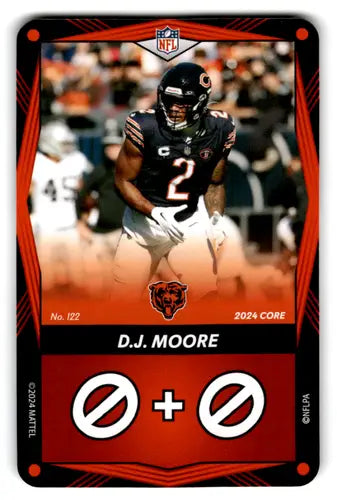 2024 UNO Elite Core Edition Red #122 D.J. Moore NM Near Mint Bears ID:82787 - Football Card Single