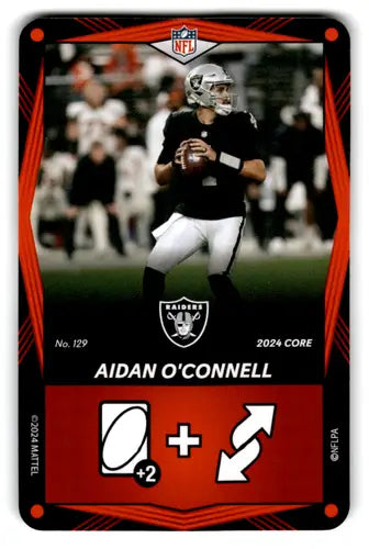 2024 UNO Elite Core Edition Red #129 Aidan O’Connell NM Near Mint LV Ra ID:82788 - Football Card Single