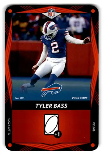 2024 UNO Elite Core Edition Red #16 Tyler Bass NM Near Mint Bills ID:82776 - Football Card Single