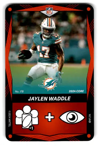 2024 UNO Elite Core Edition Red #178 Jaylen Waddle NM Near Mint Dolphin ID:82800 - Football Card Single
