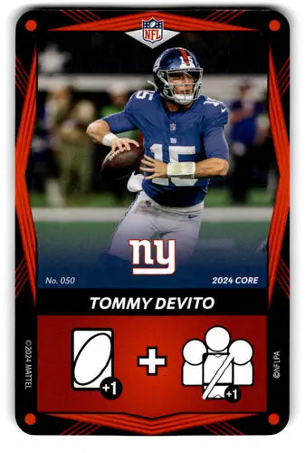 2024 UNO Elite Core Edition Red #50 Tommy DeVito NM Near Mint NY Giants ID:82779 - Football Card Single