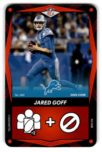 2024 UNO Elite Core Edition Red #65 Jared Goff NM Near Mint Lions ID:82781 - Football Card Single