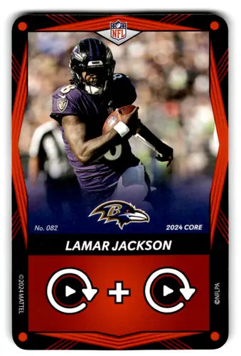 2024 UNO Elite Core Edition Red #82 Lamar Jackson NM Near Mint Ravens ID:82783 - Football Card Single