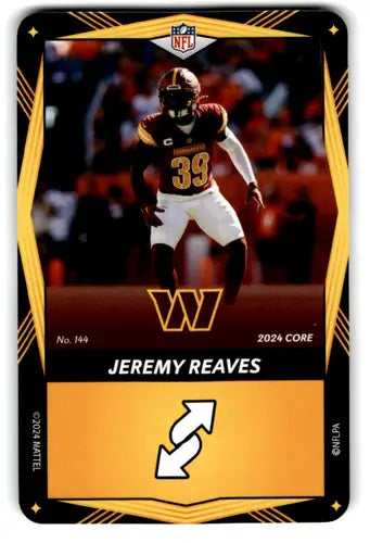 2024 UNO Elite Core Edition Yellow #144 Jeremy Reaves NM Near Mint Comm ID:82765 - Football Card Single