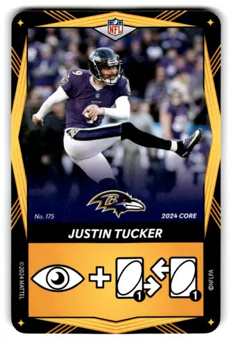 2024 UNO Elite Core Edition Yellow #175 Justin Tucker NM Near Mint Rave ID:82771 - Football Card Single