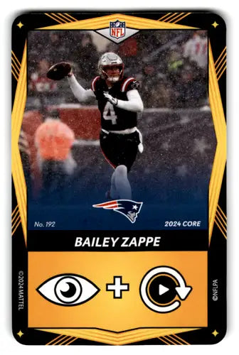 2024 UNO Elite Core Edition Yellow #192 Bailey Zappe NM Near Mint Patri ID:82774 - Football Card Single