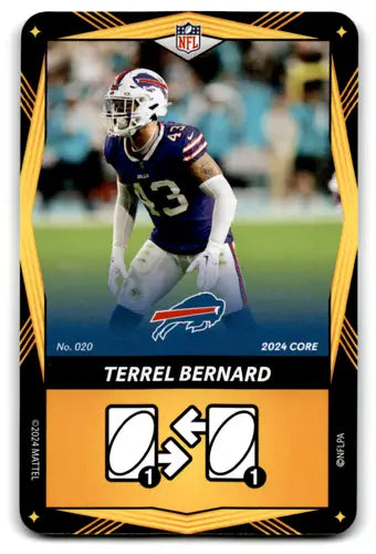 2024 UNO Elite Core Edition Yellow #20 Terrel Bernard NM Near Mint Bill ID:82729 - Football Card Single