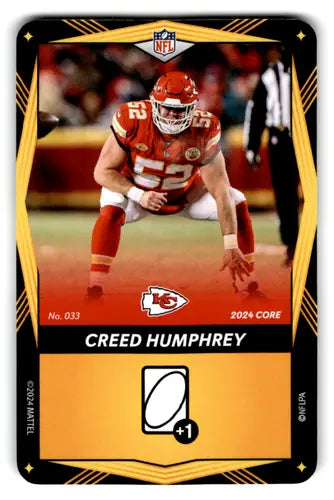 2024 UNO Elite Core Edition Yellow #33 Creed Humphrey NM Near Mint Chie ID:82731 - Football Card Single