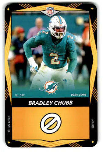 2024 UNO Elite Core Edition Yellow #38 Bradley Chubb NM Near Mint Dolph ID:82732 - Football Card Single