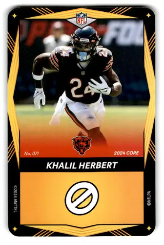 2024 UNO Elite Core Edition Yellow #71 Khalil Herbert NM Near Mint Bear ID:82737 - Football Card Single